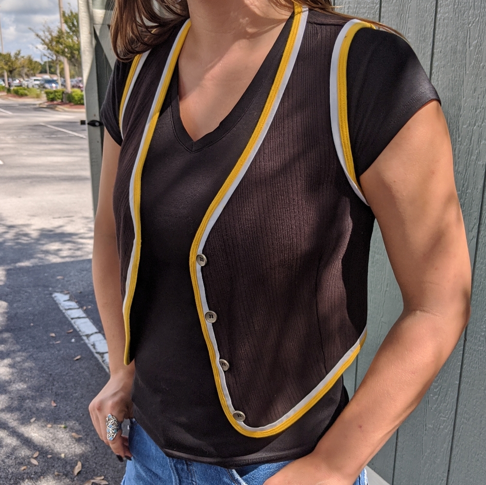 Vintage cropped Vest - Picture 2 of 3